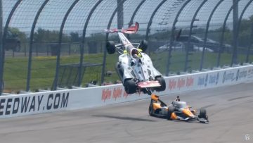 IndyCar driver hospitalised after terrifying crash