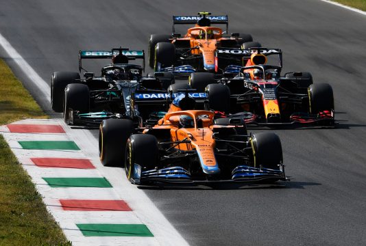 Verstappen Ricciardo Hamilton Norris Start 2021 Monza