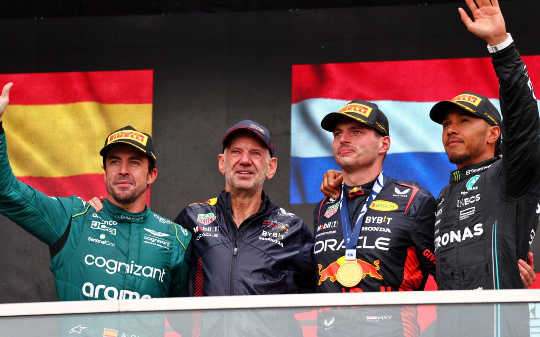 Verstappen Alonso Hamilton podium