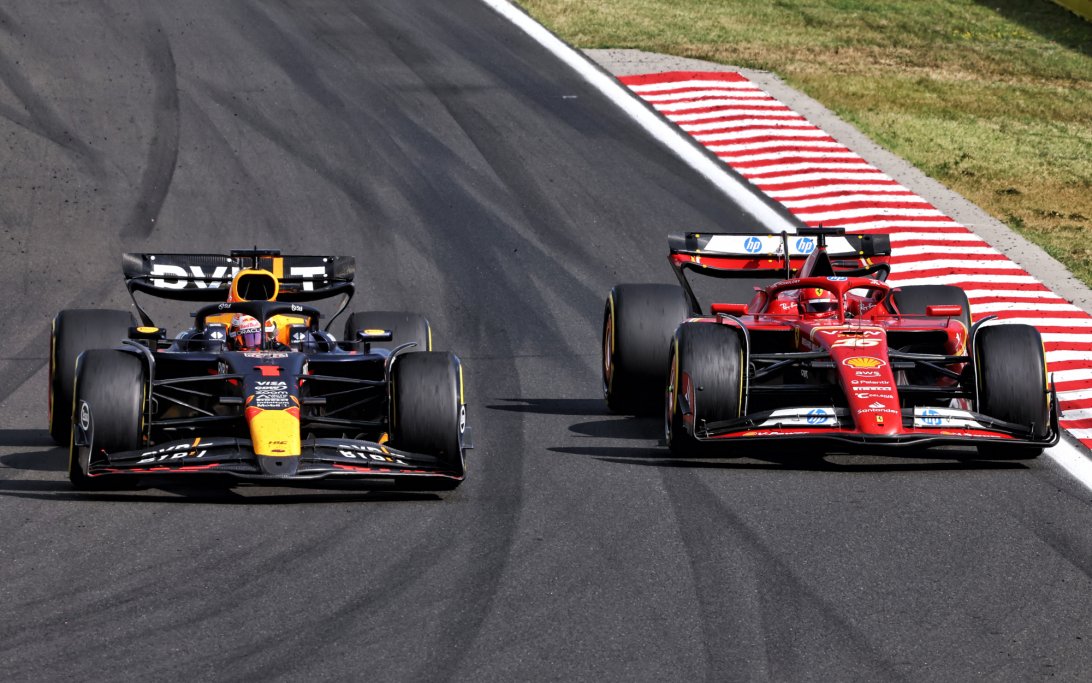 Verstappen Leclerc Hungary