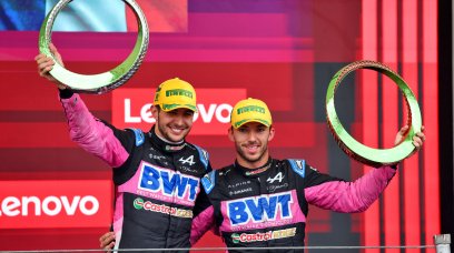 Ocon Gasly podium Brazil