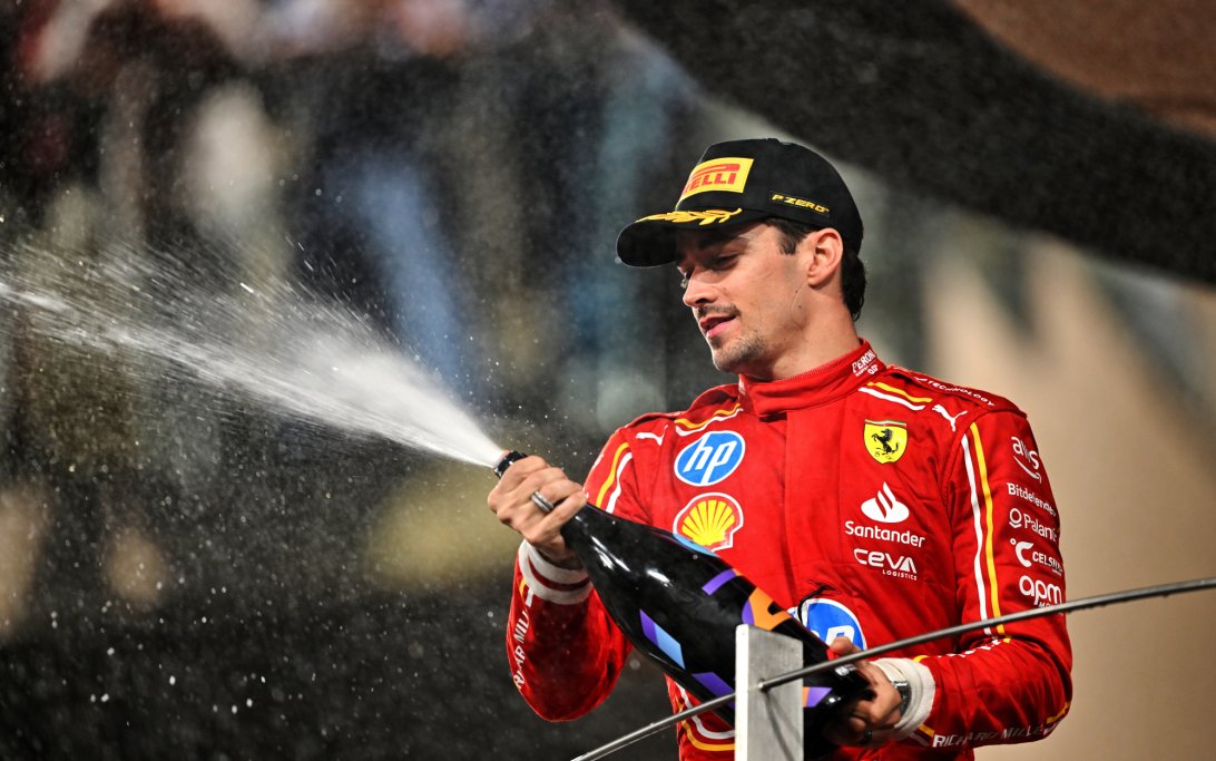 Leclerc Abu Dhabi race podium