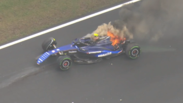 Sargeant doubt for Dutch GP qualifying after fiery practice crash