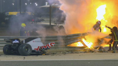 Grosjean crash