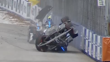 Formula E car sent airborne in terrifying crash